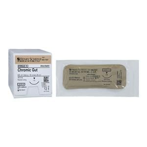 HSB Suture 4-0 18" Chromic Gut Monofilament C-6 Undyed Beige 12/Bx