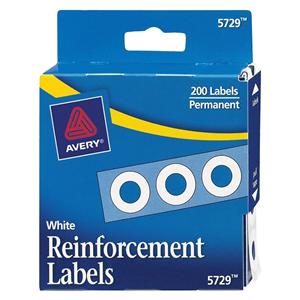 Avery Permanent Self-Adhesive Reinforcement Labels White 200/Pack 200