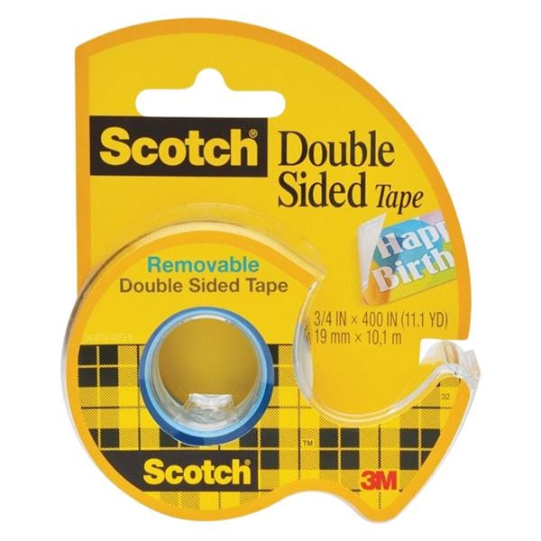 Scotch 667 Removable Double Sided Tape 3/4 in x 400 in 1/PK