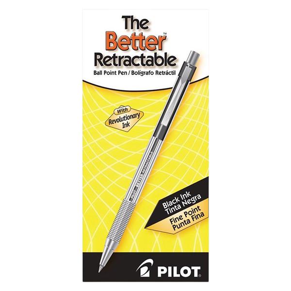 Better Ballpoint Pen Fine Point 0.7 mm Black 12/Pack 12/Pk