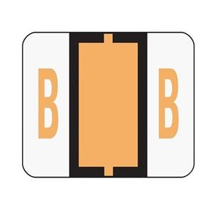 Bar-Style Permanent Alphabetical Labels B Light Orange 500/Roll 500/Pk