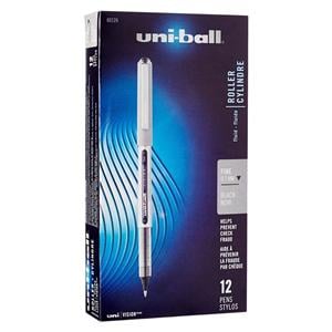 uni-ball Vision Rollerball Pen Fine Point 0.7 mm Black 12/Pack 12/Pk