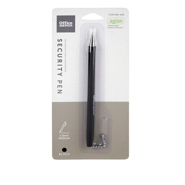 Foray Security Counter Pen Refill Medium Point 1.0 mm Black Ink 1/PK