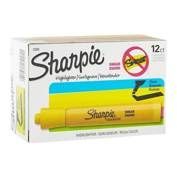 Sharpie Accent Highlighters Yellow 12/Pack 12/Pk