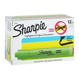 Sharpie Accent Highlighters Fluorescent Green 12/Pack 12/Pk