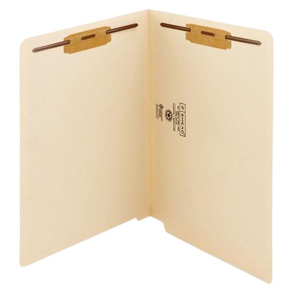 End-Tab Folder w/ 2 Fasteners Letter Size Manila 50/Pack 50/Bx