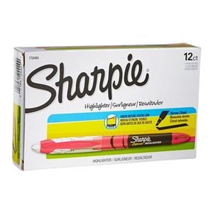 Sharpie Liquid Accent Pen-Style Highlighters Fluorescent Pink 12/Pk