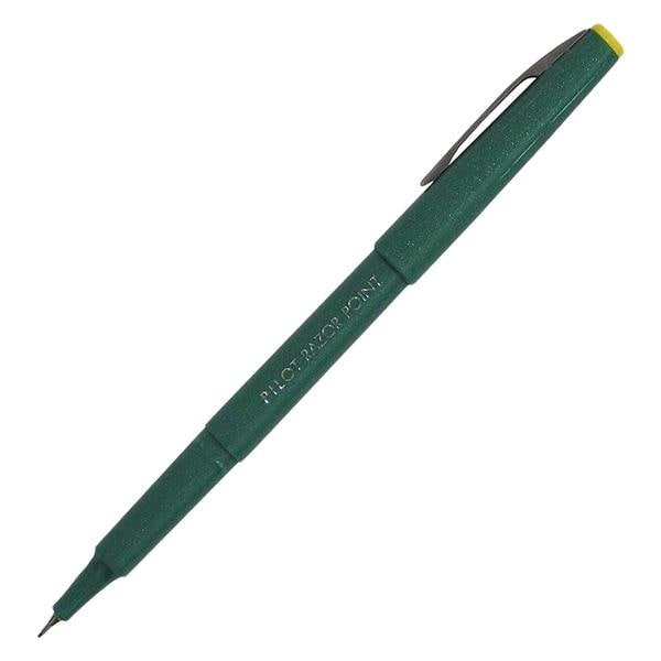 Razor Pt Pens 0.3 mm Extra Fine Point Green 12/Pk