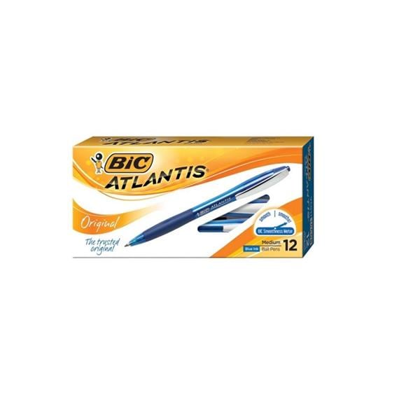 BIC Retracting BallPt Pen Medium Point 1.0 mm Blue 12/Pack 12/Pk