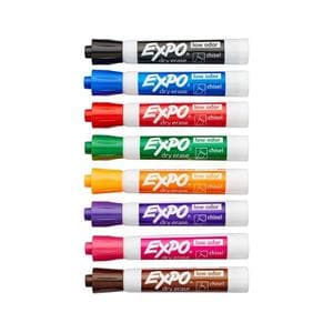 Dry-Erase Markers Chisel Point Asst 8/Pack 8/St