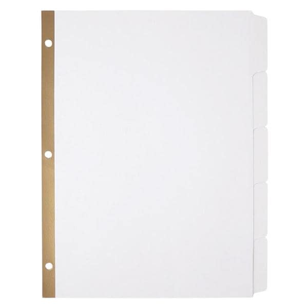 Erasable Big Tab Dividers 5-Tab White 1/PK