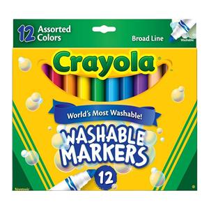 Crayola Washable Markers Broad Line Assorted Classic 12/Box 12/Bx