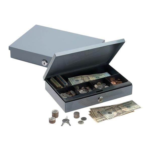 Cash Box With Security Lock 2 in x 11.25 in x 7.5 in Gray 1/PK