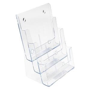 Deflect-O 3-Tier Magazine Rack 12 5/8 in x 9 1/2 in x 8 in Clear 1/PK