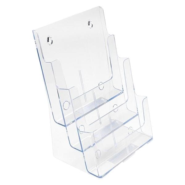 Deflect-O 3-Tier Magazine Rack 12 5/8 in x 9 1/2 in x 8 in Clear 1/PK