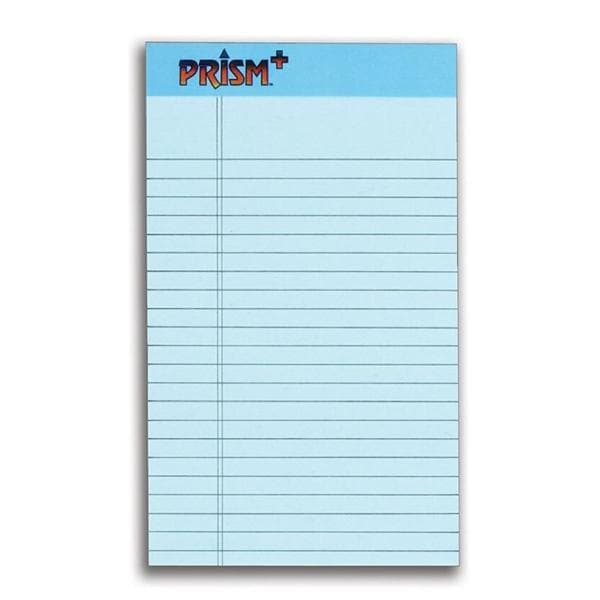 Color Writing Pads 5"x8" Legal Ruled 25 Sheets Blue 12/Pk