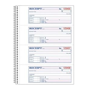 Adams Carbonless 2-Part Spiral Money/Rent Receipt Book 200 Sheets 1/PK