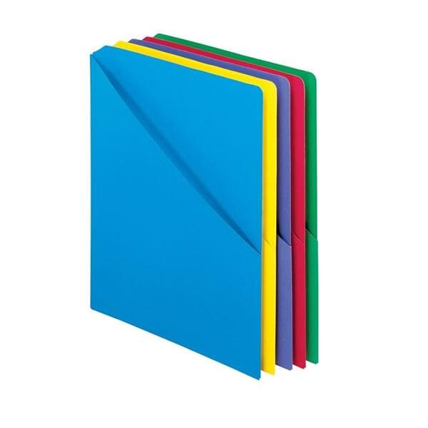 Slash-Pocket Project Folder 11 in x 8.5 in Assorted 25/Pack 25/Pk