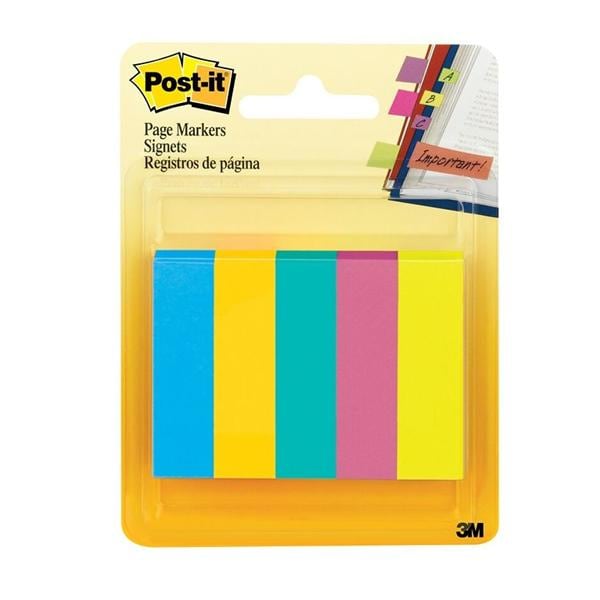 Flags 1/2 in x 2 in Jewel Pop 100 Flags/Pad 5/Pack 5/Pk