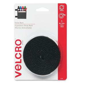 VELCRO Brand STICKY BACK Tape Roll 3/4 in x 7 ft Black 1/PK