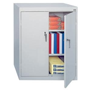 42 in Steel Storage Cabinet With 2 Adjustable Shelves Dove Gray 1/PK