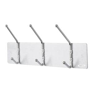 Metal Wall Rack Coat Hooks 3 Hooks Satin Aluminum 1/PK