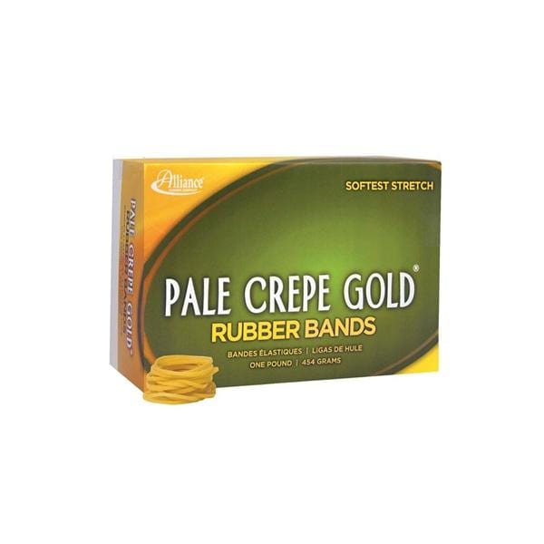 Alliance Pale Crepe Gold Rubber Bands #12 1.75 in x 1/16 in 1 Lb 3850/Bx