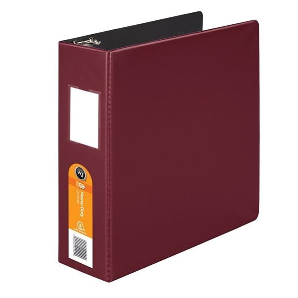 Wilson Jones Heavy-Duty Binder 3 in No-Gap D-Rings Dark Red 1/PK