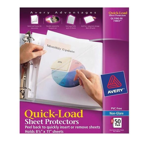 Nonstick Sheet Protectors Heavyweight Nonglare 50/Box 50/Bx