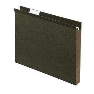 Hanging Folder 1 in Expansion Letter Size Green 25/Pack 25/Bx