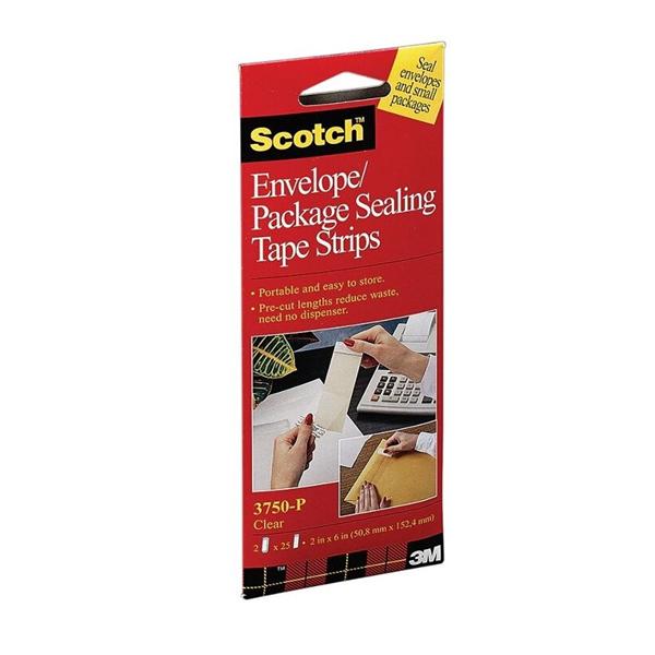 Envelope/Package Sealing Tape Strips 1 7/8 in x 6 Yd 50/Pack 50/Pk