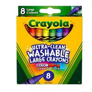 Crayola Large Washable Crayons Assorted Colors Box Of 8 8/St