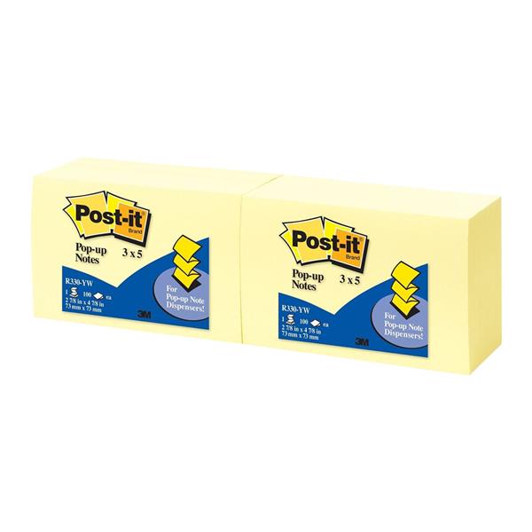 Post-it 3 in x 5 in Pop-up Notes 50 Sheets Per Pad 12/Pack 12/Pk