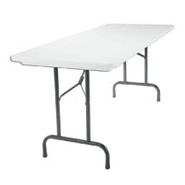 Folding Table Molded Plastic Top 4 ft Wide Platinum 48"Wx24D