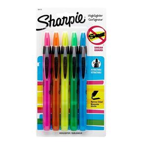 Sharpie Accent Retractable Highlighters Assorted Colors 5/Pack 5/Pk