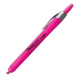 Sharpie Accent Retractable Highlighters Fluorescent Pink 12/Pack 12/Pk