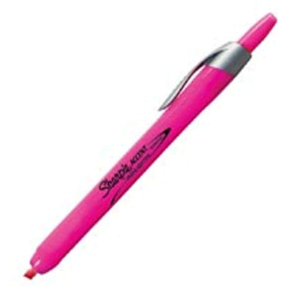 Sharpie Accent Retractable Highlighters Fluorescent Pink 12/Pack 12/Pk