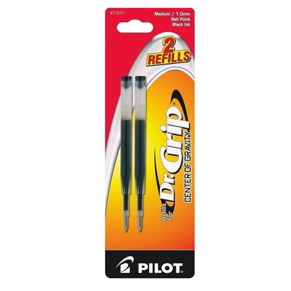 Center Of Gravity Ballpoint Pen Refill Medium Point 1.0 mm Black 2/Pk