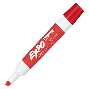 EXPO Low-Odor Dry-Erase Marker Chisel Point Red Ea