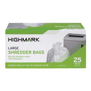 Highmark Shredder Bags 1 mil 15 Gallons Clear Box Of 25 25/Pk