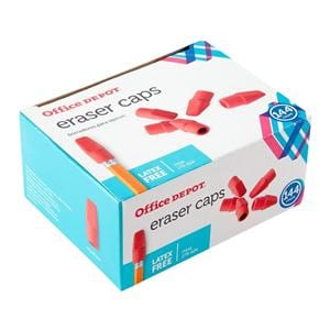 Office Depot Brand Eraser Caps Red 144/Box 144/Pk