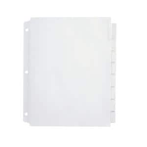 Insertable Extra-Wide Dividers With Big Tabs Clear 8-Tab 8/Pk