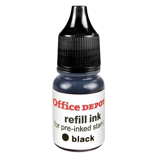 Office Depot Brand Pre-Ink Refill Ink Black 2/Pack 2/Pk