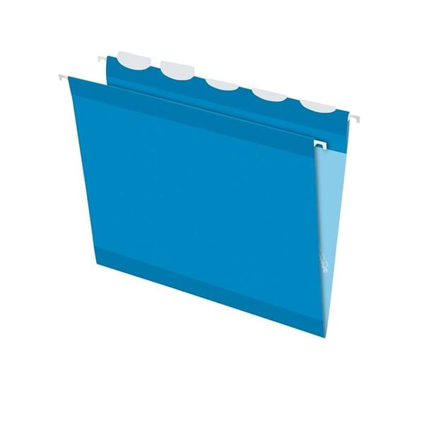 Reinforced Hanging Folder 1/5 Cut Letter Size Blue 25/Pack 25/Bx