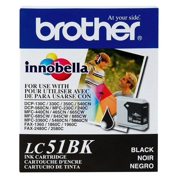 Brother LC51BK Black Ink Cartridge Ea