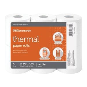 Thermal Paper Rolls 2 1/4 in x 165 ft White 6/Pk