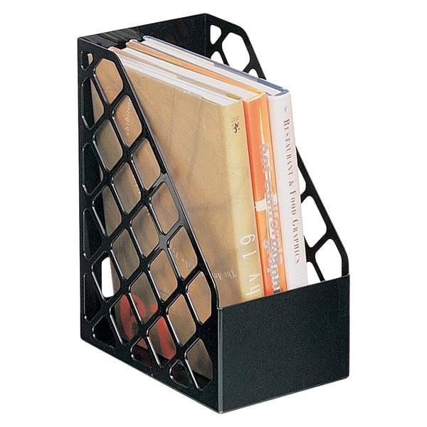 Mesh Plastic Magazine File Large Black Ea