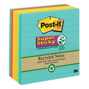 4 in x 4 in Sticky Lined Note Bali 90 Sheets/Pad 6/Pack 6/Pk