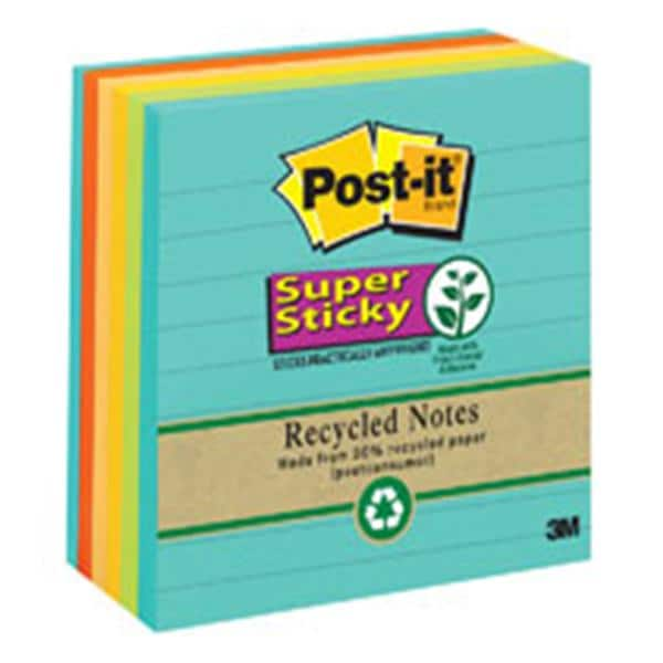 4 in x 4 in Sticky Lined Note Bali 90 Sheets/Pad 6/Pack 6/Pk