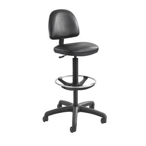 Precision Extended-Height Chair Black Frame Black Vinyl Ea